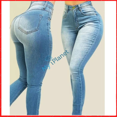 Jeans Colombianos Cintura Alta Pantalón Para Mujer Elastic Slim Jeans High Waist - Image 2 of 4