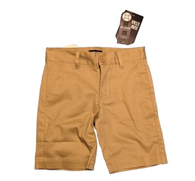 NWT Jump Start Boy's School Uniform Shorts Khaki Size 6