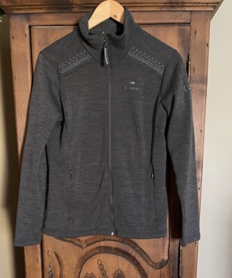 Eider Women s Size 10 Full Zip Lined Wool Blend Jacket W/2 Zippered Pockets