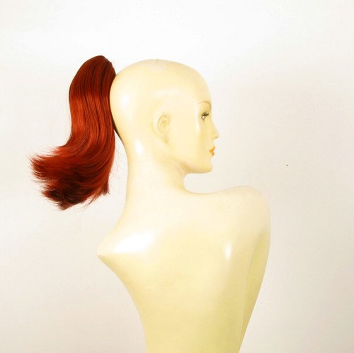 Cola de caballo postizo corto 28 cm rojo intenso cobrizo 9/350 - Imagen 5 de 8