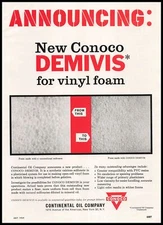 1959 Continental Oil Co. New York Conoco Demivis For Vinyl Foam Vintage Print Ad