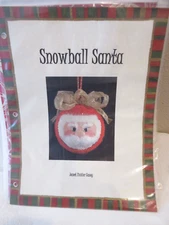 Janet Zickler Casey SNOWBALL SANTA Needlepoint Stitch Guide NO CANVAS
