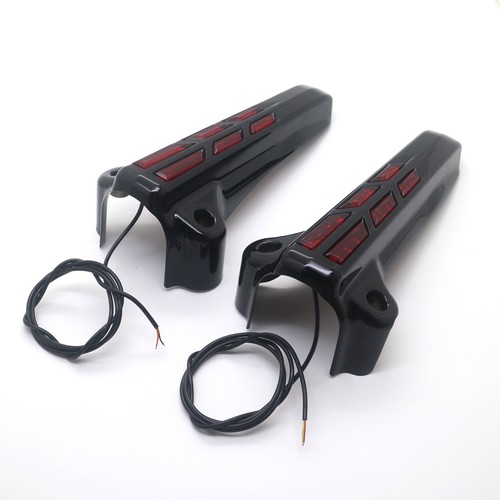Luz LED negra para cubiertas de patas de horquilla inferior para Harley Touring FLHR FLHX FLHT 14-17 - Imagen 8 de 10