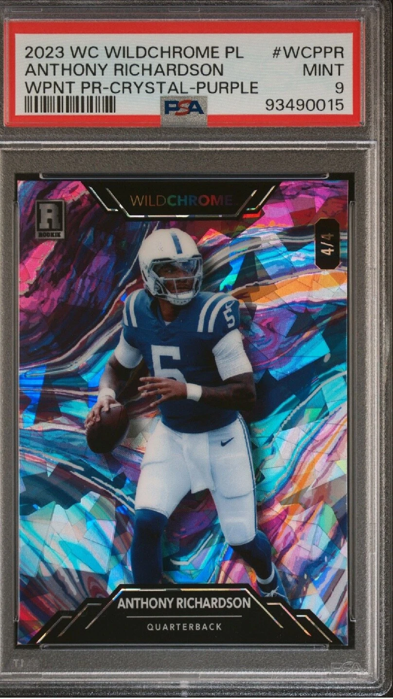 Anthony Richardson Wild Card Wildchrome Pro-Look Wildpaint Promo #WCPPR Crystal Holographic Foil-Purple