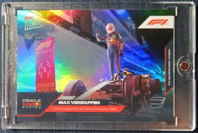 2023 Topps Now F1 Max Verstappen 1/10 DRIVER'S WORLD CHAMPION BLUE #54 (4xWC)