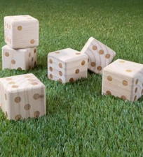 Dice Wooden Yard Giant Game Set Outdoor Lawn 3.5 Games Jumbo Big New Case Large