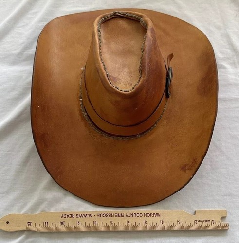 VTG 100% Genuine Leather Cowboy Western Core Trim Buckle RARE Unisex Yellowstone - Picture 13 of 24