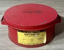 Justrite 1 Gallon Red Safety Bench Can No. 10375. No Filter Screen. Used.