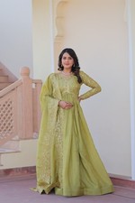 Salwar Kameez Indian Wedding Party Wear Suit with Chinon Silk Dupatta Stitched