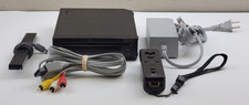 Nintendo Wii Black Console RVL-101 USA w/ Wii MotionPlus Remote  Cords - WORKS