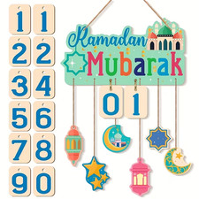 Ramadan Countdown Hanging Decorations , 30 Days Advent Calendars , for Home Door