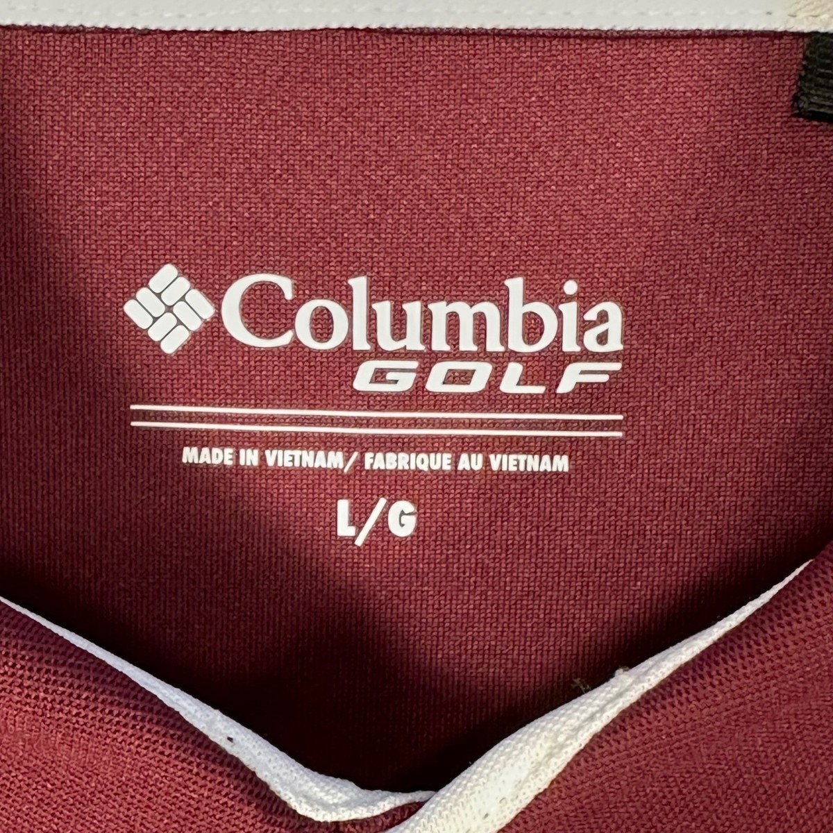 Columbia Golf Texas A&M Polo Mens Large Maroon Aggies Omni-Wick High Stakes View 4