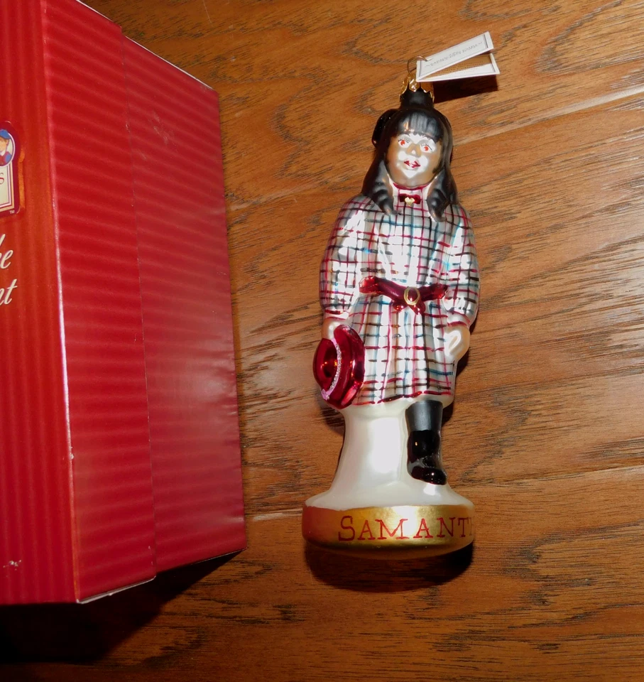 American Girl Pleasant Company Samantha Christmas Ornament BlownGlass w/Box 1999 - Image 2 of 4