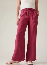 Athleta Retreat Linen High Rise Wide Leg Pant