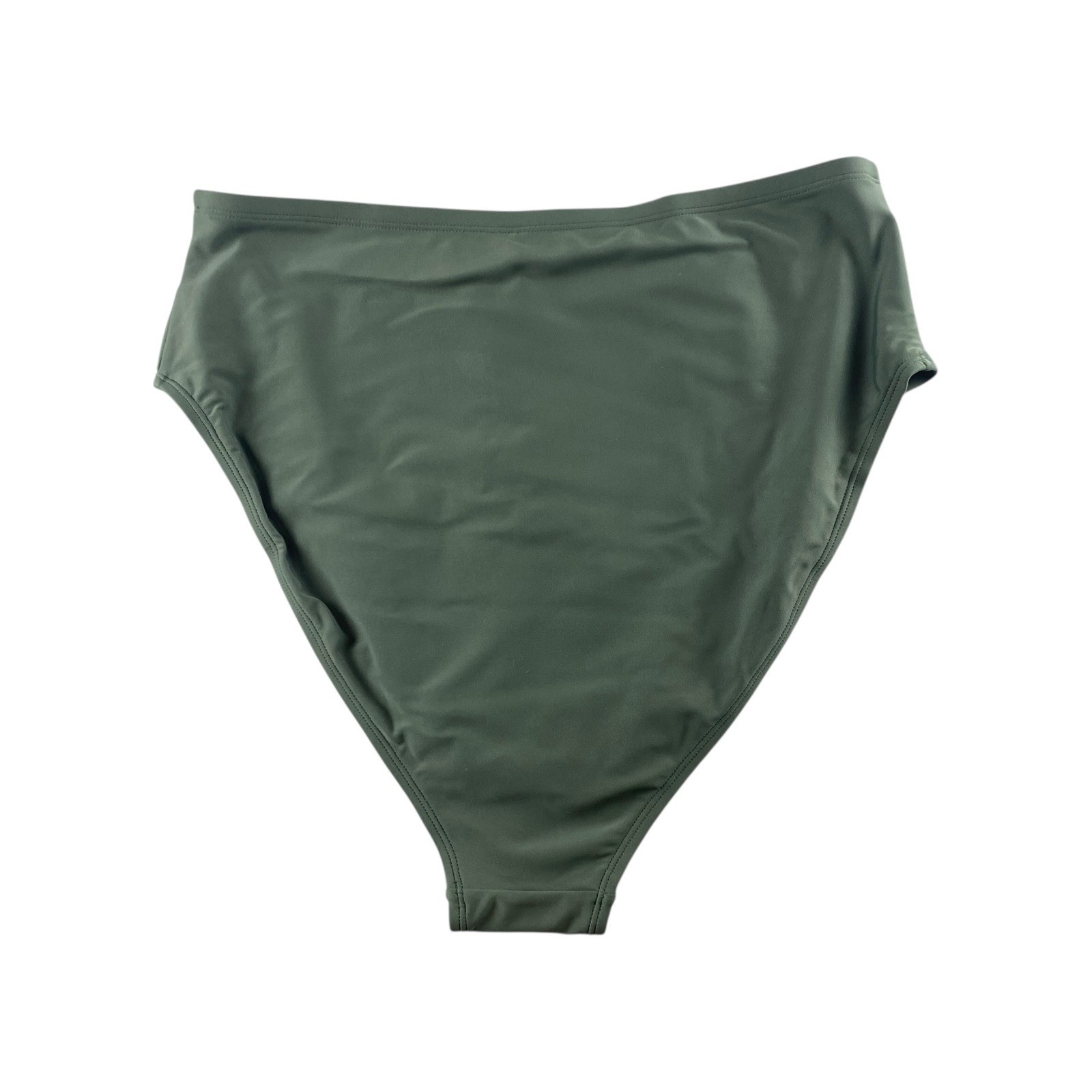 Fashion Nova Olive Green High Waisted Bikini Bottoms 3X - Full Coverage Swimwear image 4