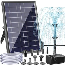 8W Solar Fountain for Bird Bath with Dry-Run Protection & Double-Layer Nozzles