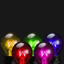 25 Pack S11 Outdoor Patio Globe Replacement Bulbs, Multi, C9/E17 Base