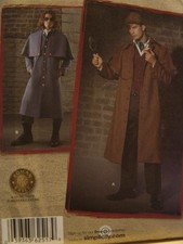 Simplicity 2517 Mens Coat and Hat Costume Pattern 38 40 42 44 UNCUT