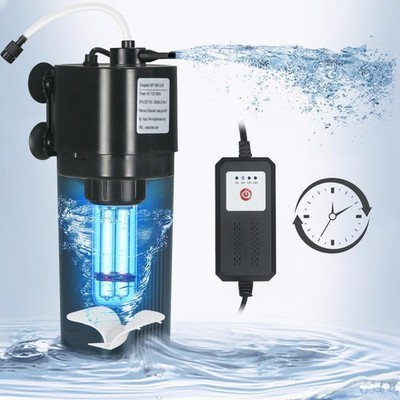 Aquarium U-V Filter for 10-40 gal, 132 GPH Swirl Turbo Design Submersible Int...