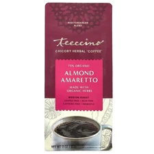 Chicory Herbal Coffee, Almond Amaretto, Medium Roast, Caffeine Free, 11 oz (312