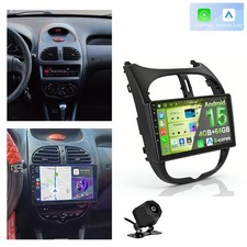 Autoradio 4G+64GB per PEUGEOT 206 206CC 206SW 2000-2008 Carplay Android 15+Kam