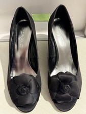 Scarpe Dive & Co N.37 Nere Nuove Raso Donna Ragazza Zeppa Eleganti