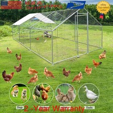 20X10ft Large Chicken Coop Run Cage Dog Cage Fence Outdoor Kennel Metal Playpen