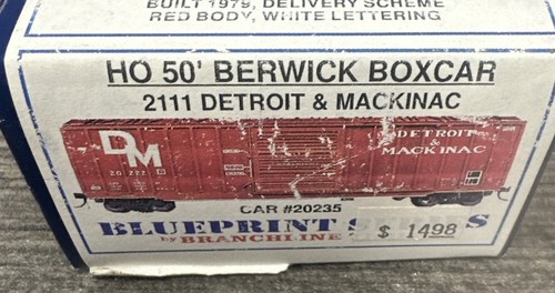 Branchline Trains Blueprint HO 2111 50’ Berwick Boxcar Detroit & Mackinac | Zustand: New