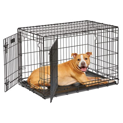 Folding Crate 36 Inch Double Door Dog Crate MidWest Homes For Pets