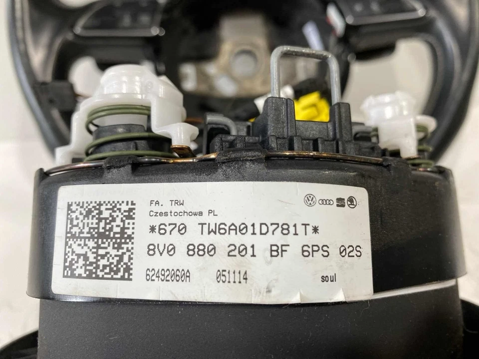 2015 2016 8V Audi S3 Flat Bottom Steering Wheel & Airbag Titanium Stitching (L) Foto 4 de 4