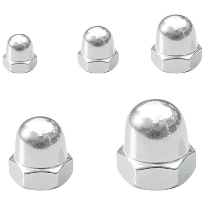 100 Stück Edelstahl Dommuttern, Sechskant Eichel Muttern Set, M3 M4 M5 M6 M8 Größen