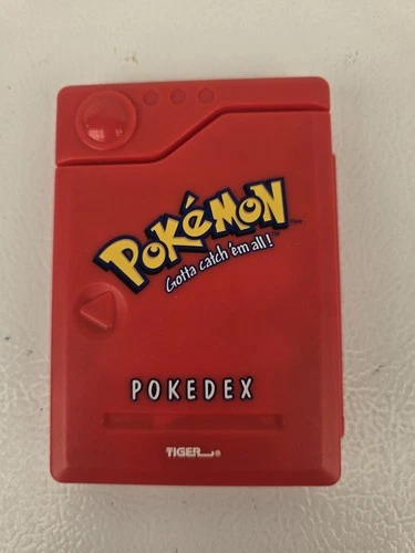 Vintage 1998 Pokedex Pokémon Nintendo Tiger Electronics Red Handheld Toy Works