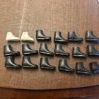 Vintage 1960s /70’s Hasbro GI Joe Short Black Combat Boots - 12” Figure
