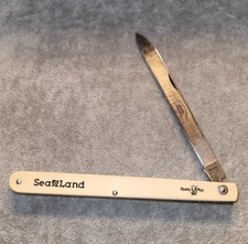 Vintage Sea Land Pocket Knife Melon Fruit Tester Schrade USA 105 Blade 5 ”