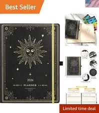 Elegant 2026 Planner with Thick Pages & Leather Cover - Perfect for Busy Lives