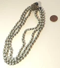 Signed Miriam Haskell Vintage Costume Jewelry Necklace Multi-Strand Pearl Beads