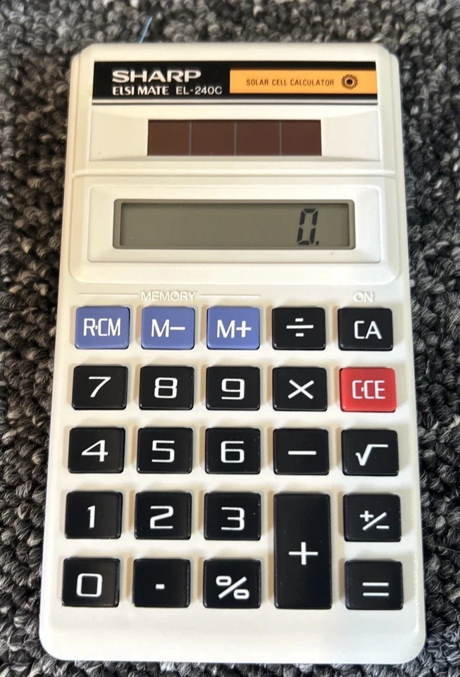 Sharp EL-240c Solar Calculator New Boxed - Image 3 of 4