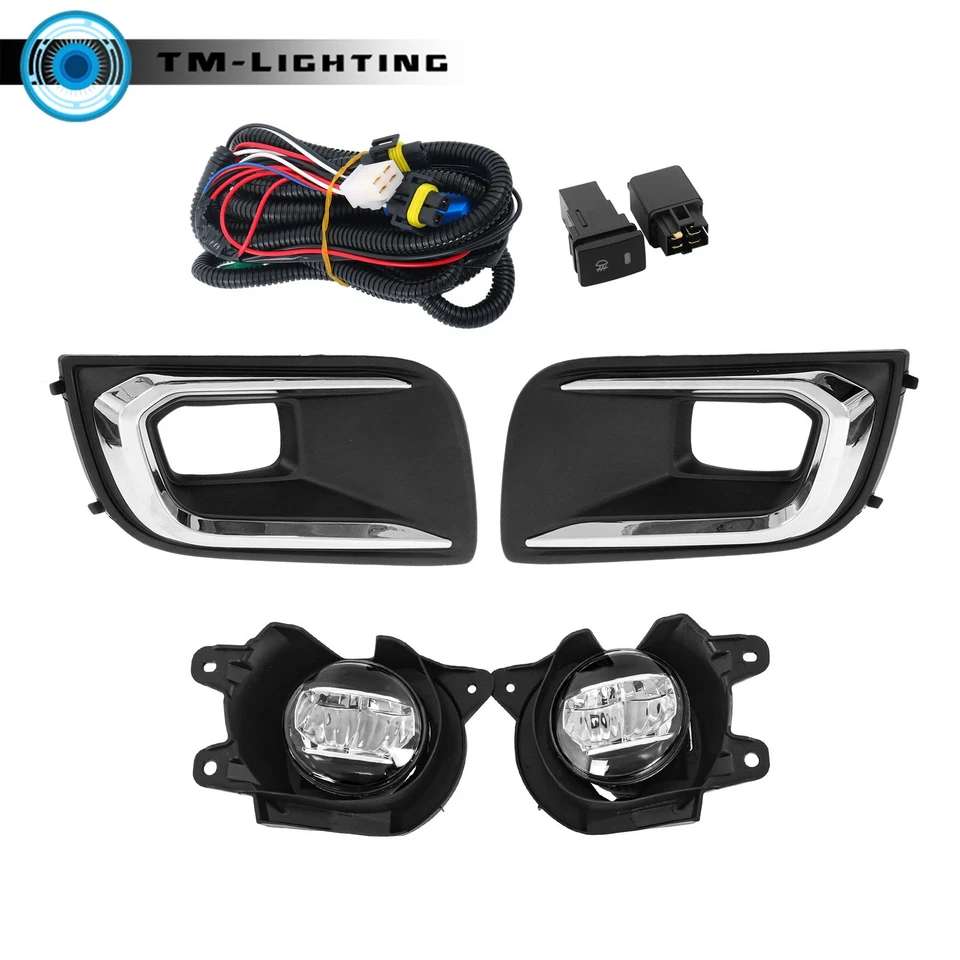 For Toyota Sequoia 2018-2022 LED Fog Light w/Bezels Wires Switch Right&Left Side - Изображение 2 из 4