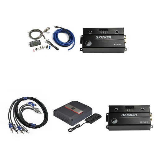 Kicker LX500.4 , (2) KISL, Amp Install Kit , 4-Channel Amplifier - 4x125 Watt...