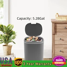 5.2 Gallon Automatic Sensor Trash Can, Touchless 20L Trash Bin Bathroom Kiitchen