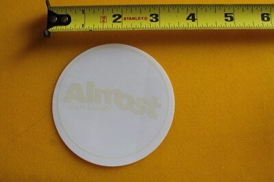 Almost Skateboards Clear White Rodney Mullen Z26B Vintage Skateboarding STICKER