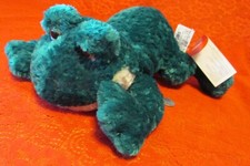 Russ Berrie Green Frog Friggles Plush Beanie Animal 10" New WT