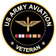 US Army Aviation Veteran Bumper Sticker Military Vinyl Soldier Decal 5"