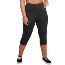 womens Capri athletic leggings Black 3X US