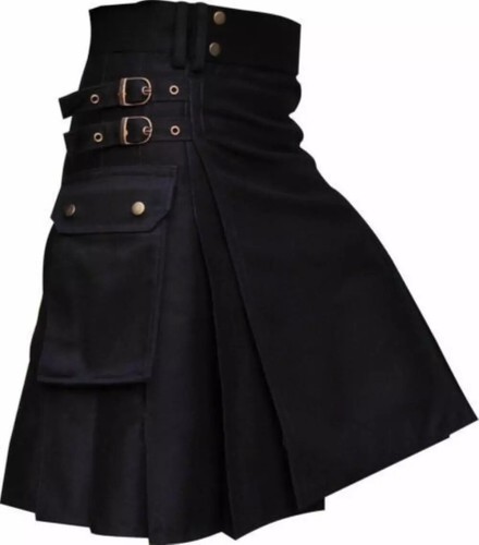 Falda escocesa híbrida moderna de algodón y tartán Kilts utilitaria para hombre Kilts para hombre - Imagen 5 de 37