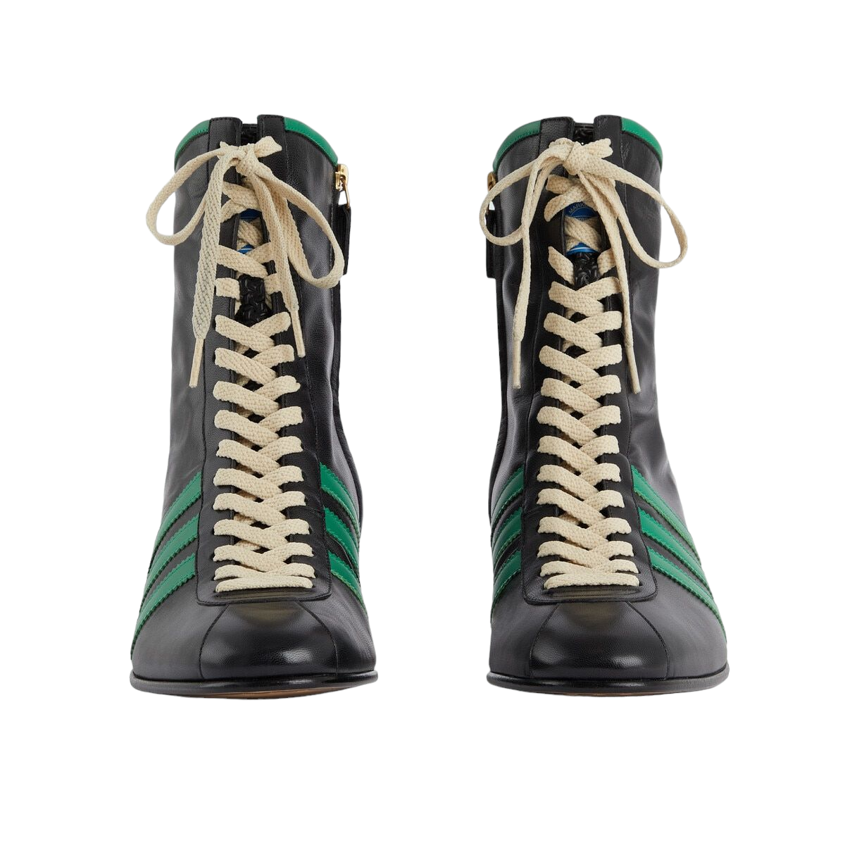 Authentic Men's Adidas X Gucci Black Leather Lace Up Boots Authentic Men's Adidas X Gucci Black Leather Lace Up Boots