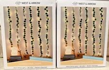 2 Boxes LED Eucalyptus Vine Curtain String Lights, 66 LEDs, West & Arrow, NIB