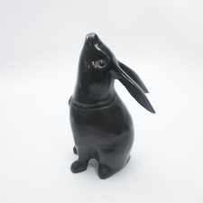 Gump's "Moon Gazing Rabbit" Bronze Cast Metal Statue Japanese 8"