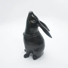 Gump's "Moon Gazing Rabbit" Bronze Cast Metal Statue Japanese 8"