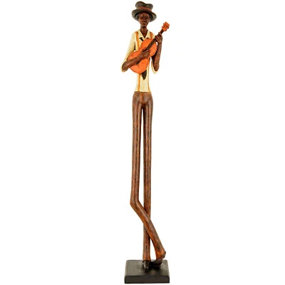 Guitarra Guitarrista Guitarrista Músico Jazz Alto Figura Estatuilla Estante Adorno
